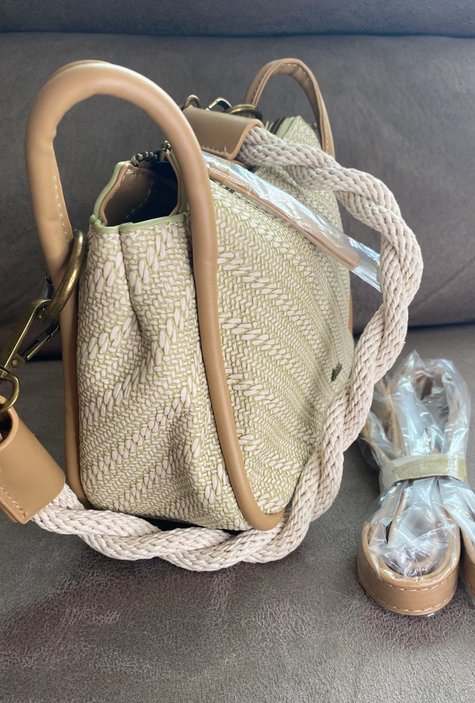 Bolso bandolera efecto rafia  – photo 4